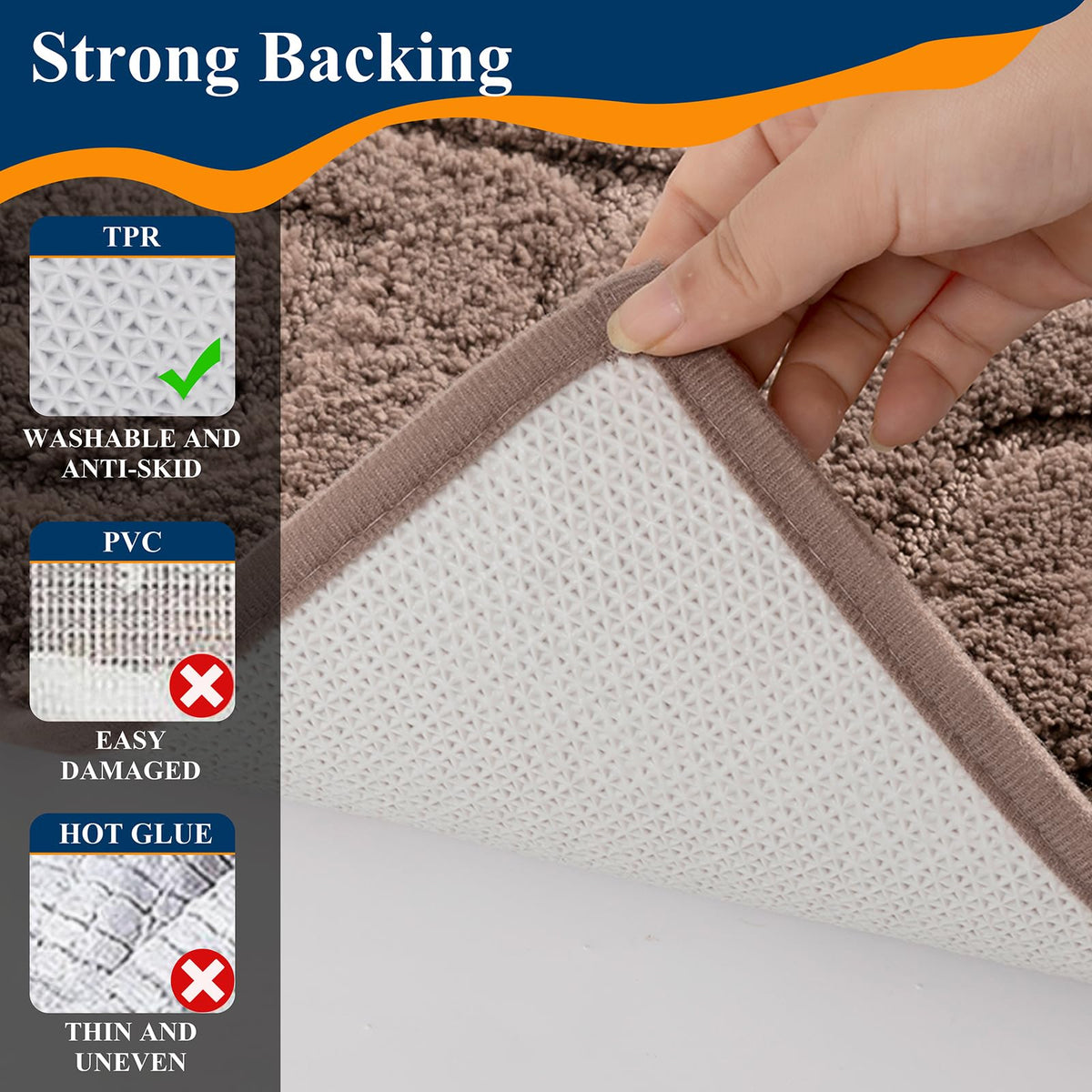 Ileading bath runner 20x47 long mat for full coverage