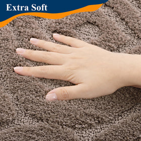 Ileading U-shaped rug 20x24 anchors floor with non-slip grip