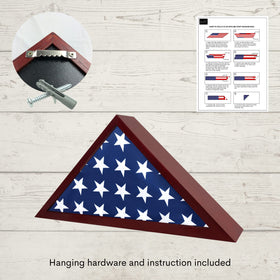 ILOT flag case with black felt background enhances flag contrast and elegance.
