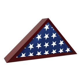 ILOT flag case in solid wood demonstrates premium craftsmanship for veteran flags.