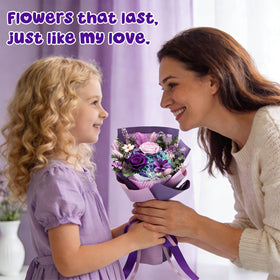 iLovDesign preserved roses bouquet in lavender mood for calm tenderness