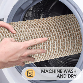 IM HOME 6x2 size mat installed in bathroom provides ample coverage and comfort.
