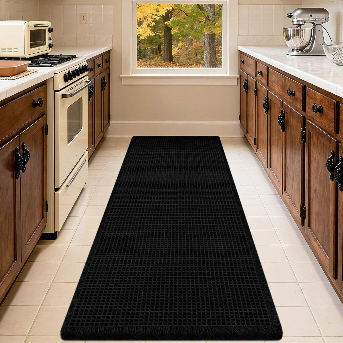 IM HOME boho woven rug adds cozy texture and decorative flair to any room