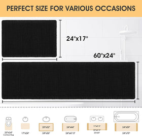 IM HOME non-slip backing detail keeps bathroom mat secure on slick floors