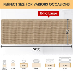 IM HOME tassel-edged bath mat adds boho charm to any bathroom.
