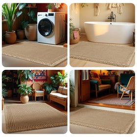 Beige color complements boho or modern decors with practical comfort