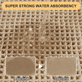 IM HOME Upgrade Waffle Bath Mat absorbs water quickly for fast drying in space