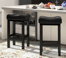 SANUMY Bar Stools Set of 2 – 30-Inch Counter Height, Premium Saddle Seats, Heavy-Duty Base