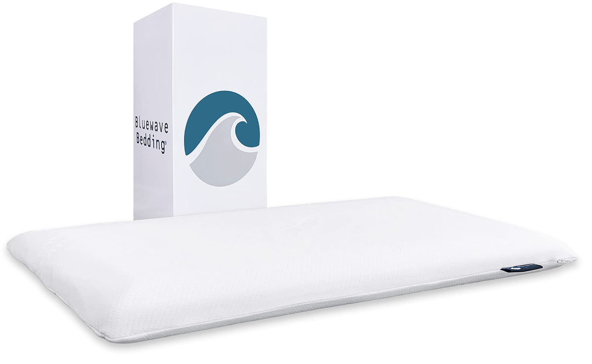 Bluewave Bedding Hyper Slim Gel Memory Foam Pillow – 2.25-Inch High King Size for Stomach & Back Sleepers