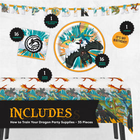 Unique How to Train Your Dragon tablecover protects surfaces while elevating the table setup.