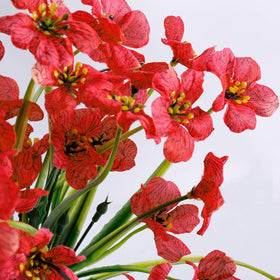JEMONG 12 Bundles UV-Resistant Outdoor Artificial Flowers – Deep Red (No Fade)