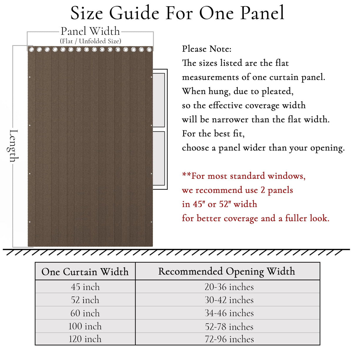 HMYI 100% Blackout Door Curtain for Doorway – Magnetic Accordion Style Closet Curtain, 80-Inch Length, W45 x L80, Brown