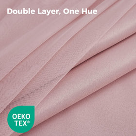 Swandream 100% Blackout Curtains – Double Layer Pink, 52W x 84L