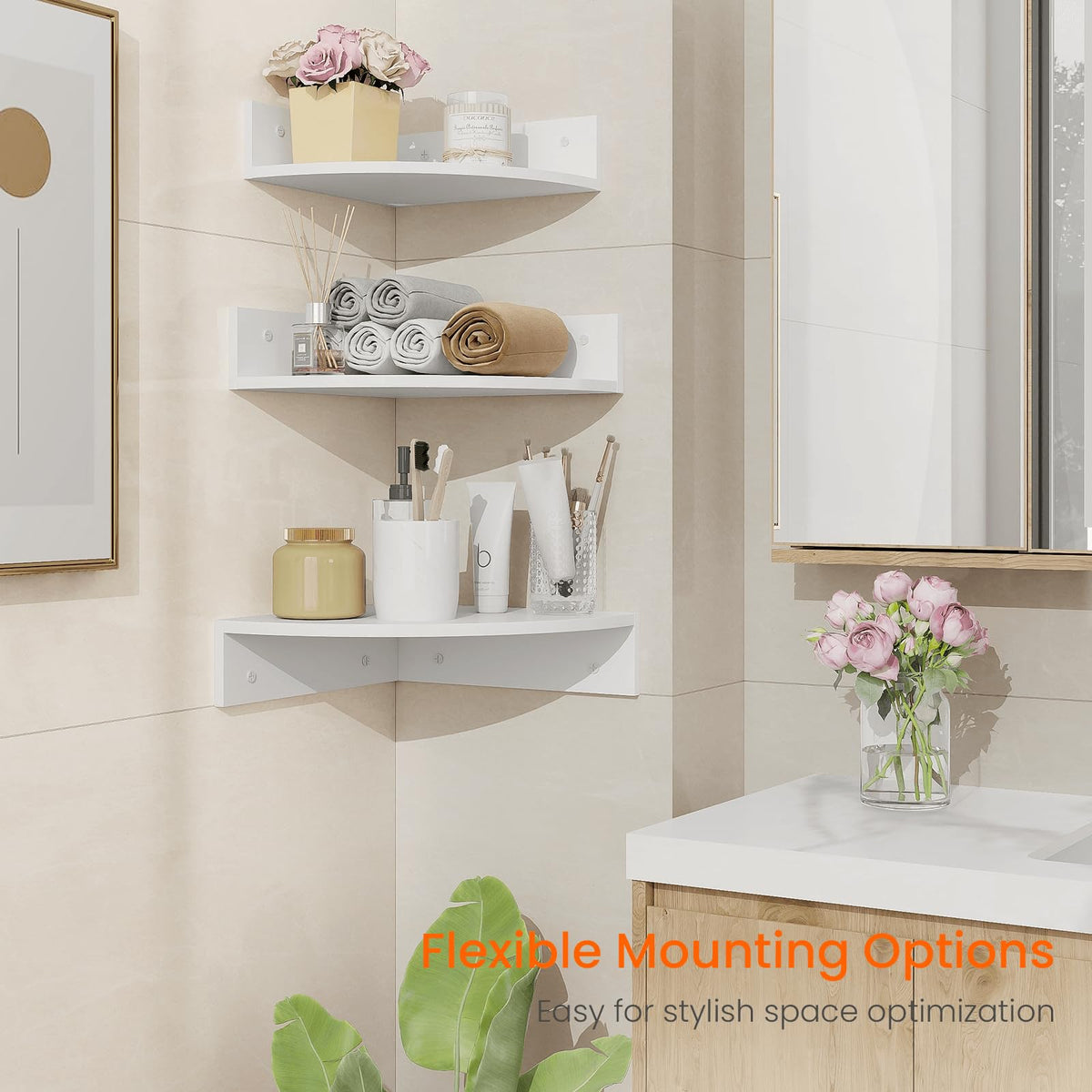 Homode corner shelves bathroom storage stylish and sturdy.