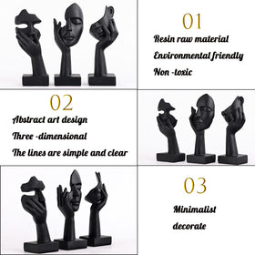 oliruim thinker statues set dramatic posing 2 creates visual interest on desks.