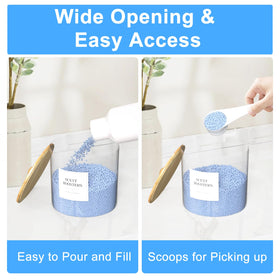 AIKAMI 3+1 Laundry Organization Set – Pods Containers, Detergent Dispenser & Dryer Sheet Holder