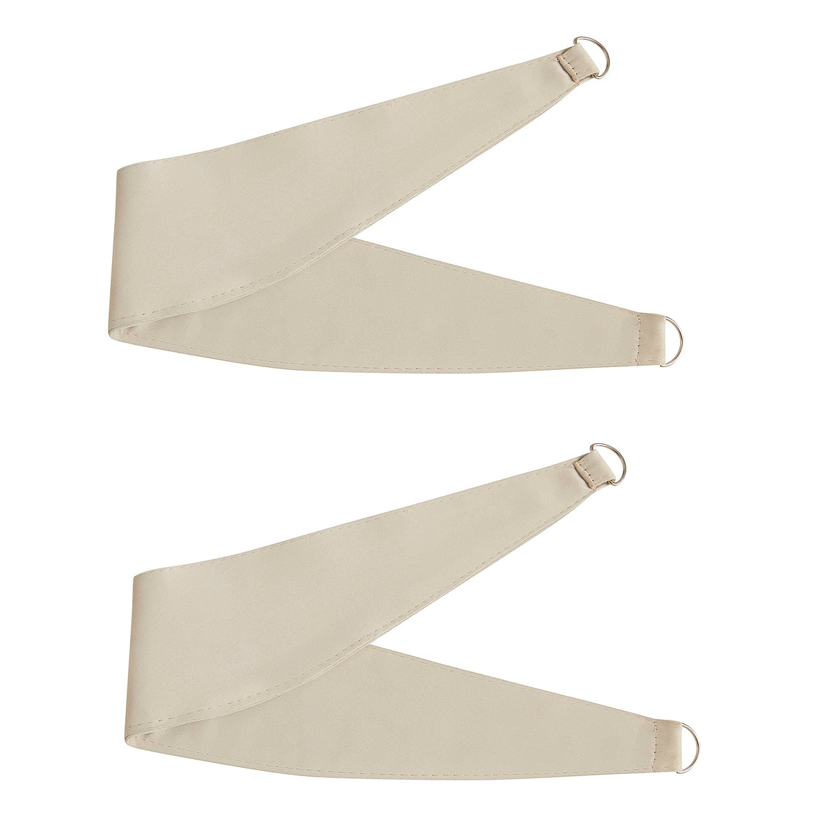 Bujasso Beige 90% Blackout Curtains with Sheer Overlay | 37x84 Double Layer