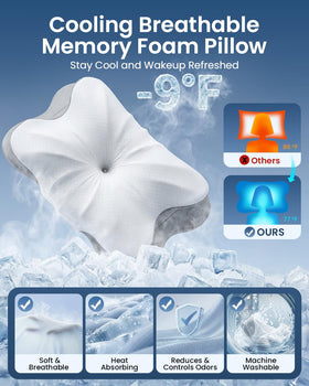Rainbow Note cooling open-cell foam promotes airflow for cooler sleep.