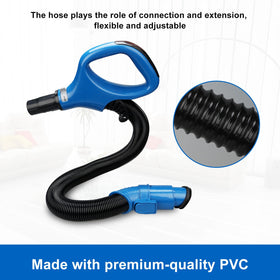imeccalive ZU560 blue hose handle close-up showing reinforced steel wire for reliability.