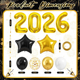 IMGAJOSKO black latex balloons for bold graduation arches