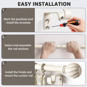 Immiehh adjustable range supports 32 to 150 inches