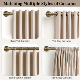 Immiehh adjustable telescoping curtain rod simplifies width customization.