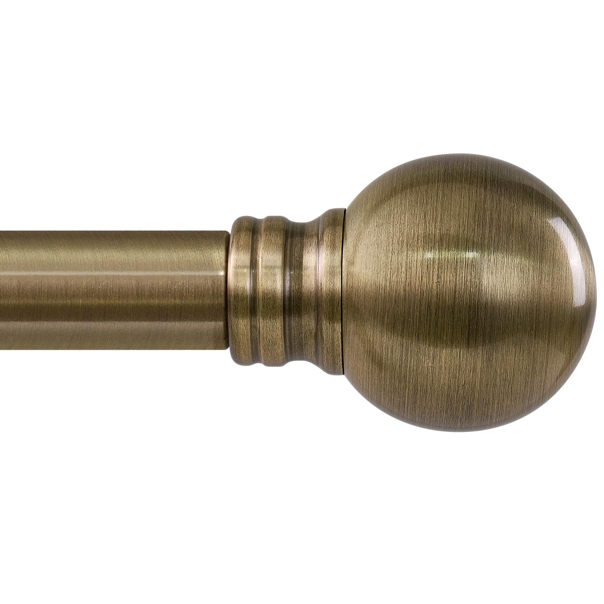 Immiehh antique bronze curtain rod 32-88in offers adjustable length for many windows.