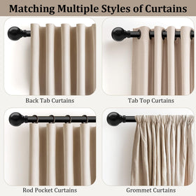 Immiehh brackets and screws included for secure curtain mounting.