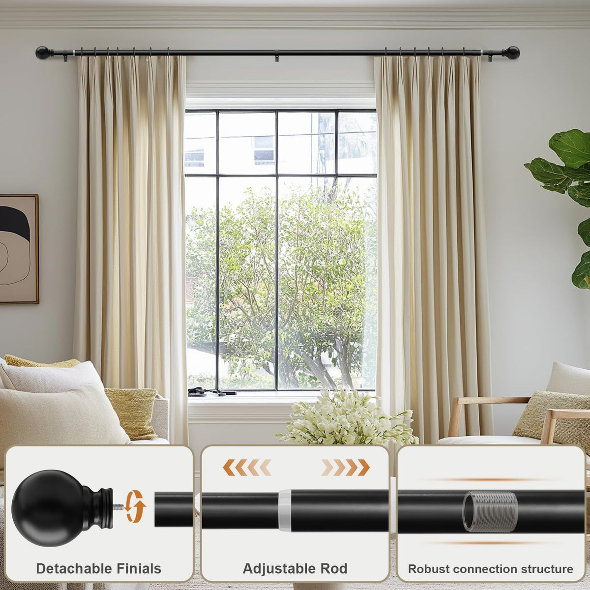 Immiehh telescoping design showing adjustable length for a precise fit.