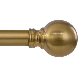 Immiehh warm gold curtain rod 48–84 inch mounted in a bright living room for a polished look.