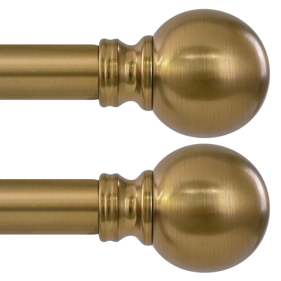 Immiehh warm gold curtain rod assembly shows sturdy metal construction for heavy drapes