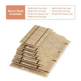 Imperius queen-size bunkie board folded for storage or travel