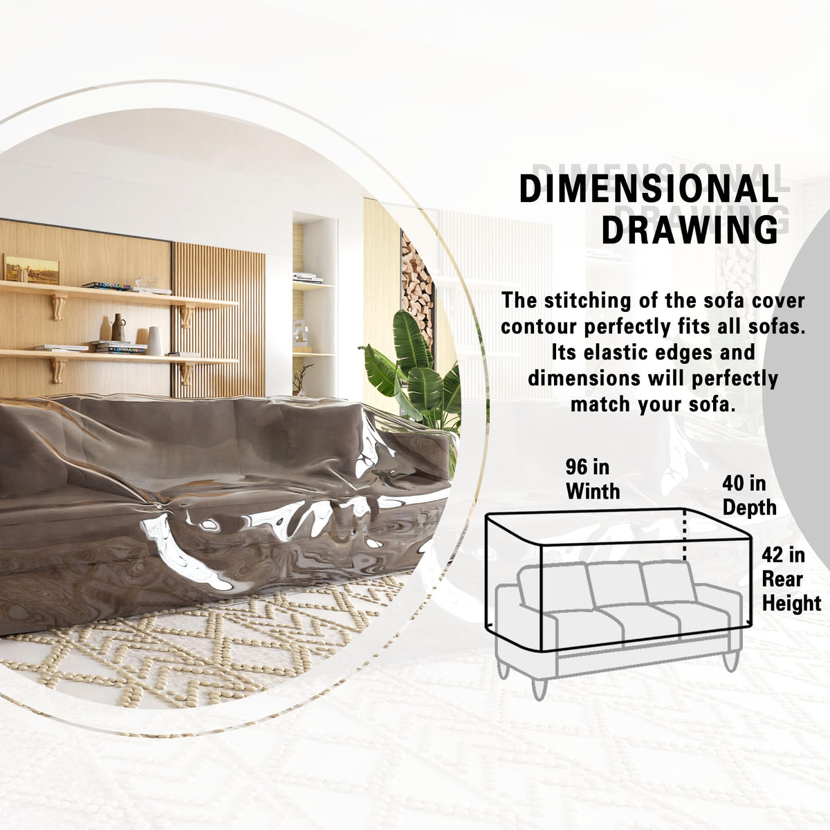 Imperius easy-clean waterproof sofa cover keeps furniture pristine