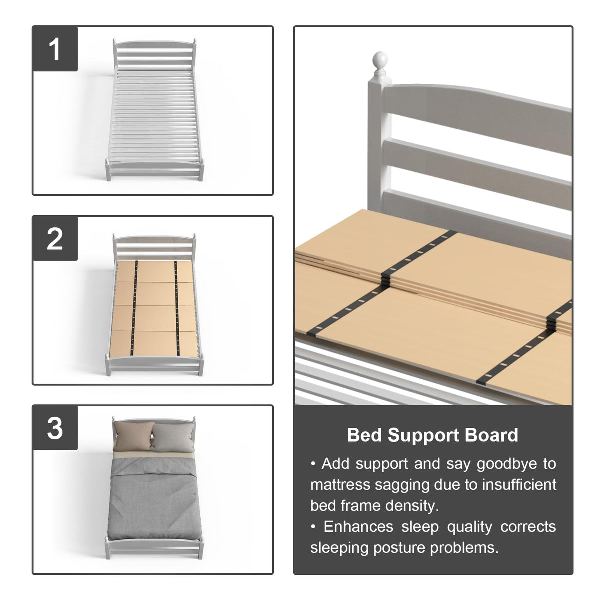 Imperius full bunkie board measures 60x48 inches for central support