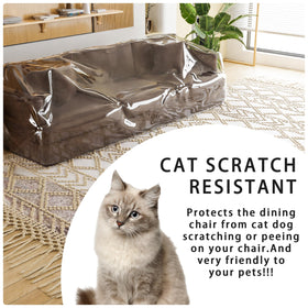 Imperius transparent couch shield blends with decor and protects upholstery