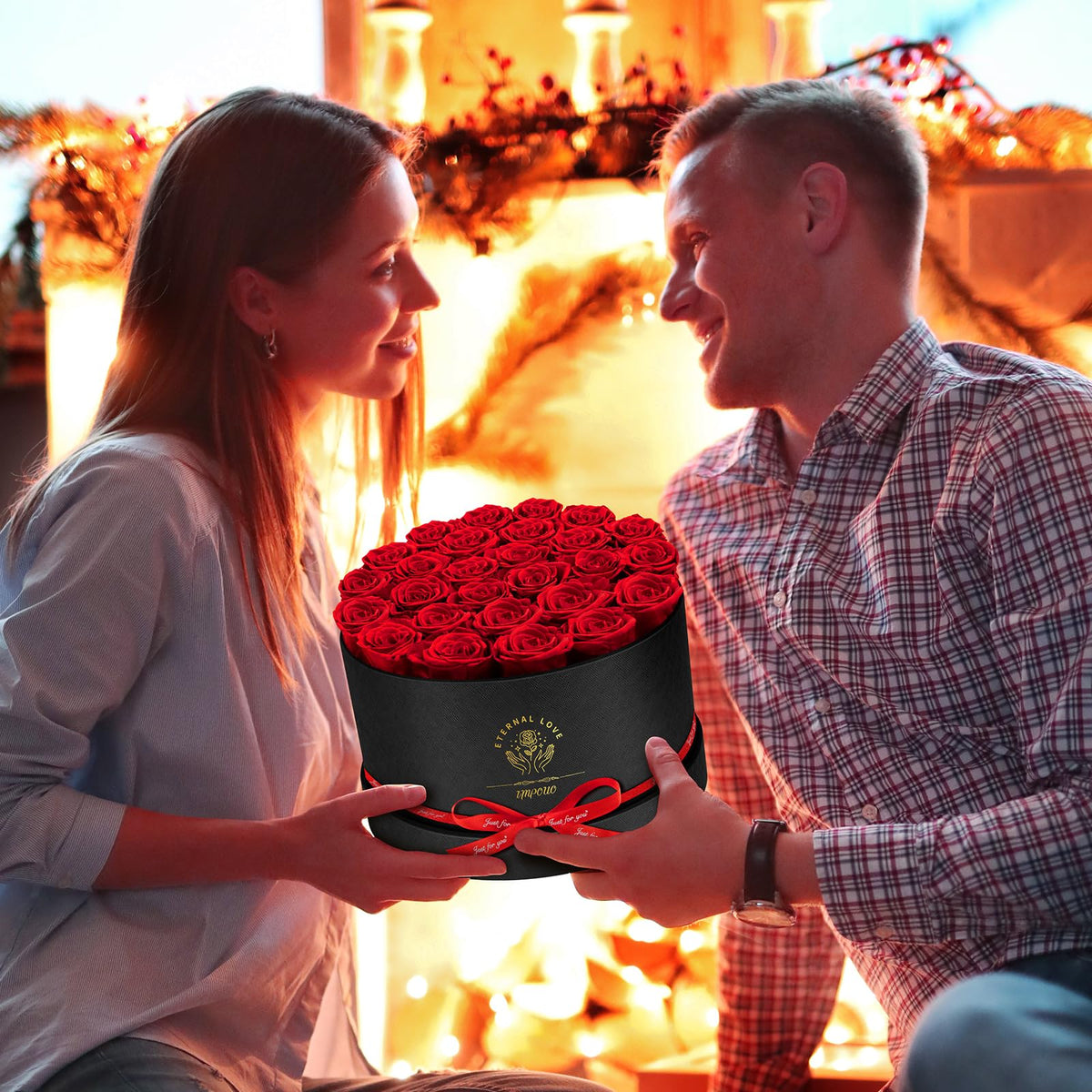 Impouo elegant rose container for a chic home display.