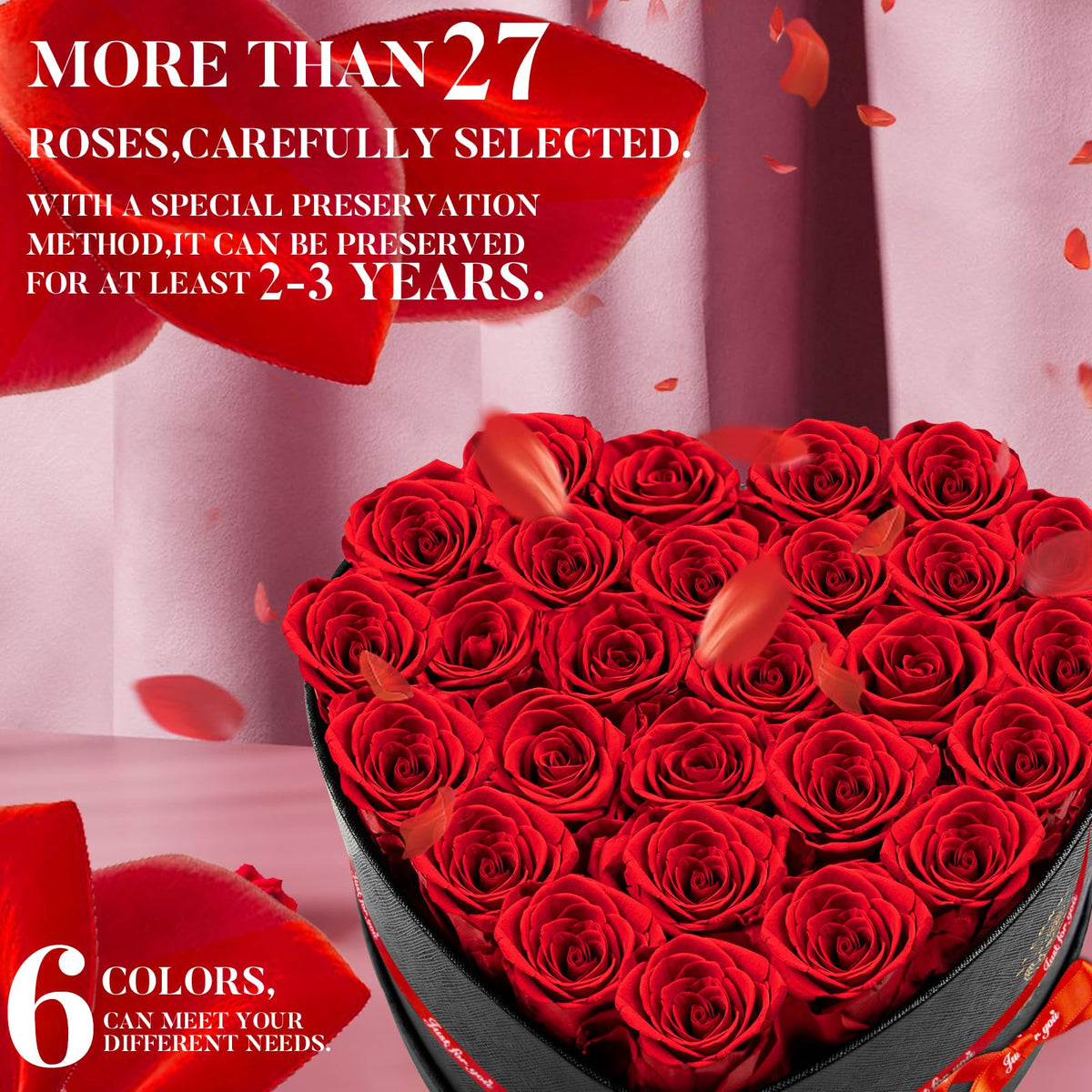 Impouo preserved roses in pink add a soft, timeless touch to gifts.