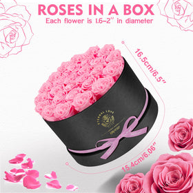 Impouo Forever Flowers blue rose in box, unique color option
