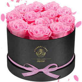 Impouo Forever Flowers heart box with preserved roses, lasting keepsake gift
