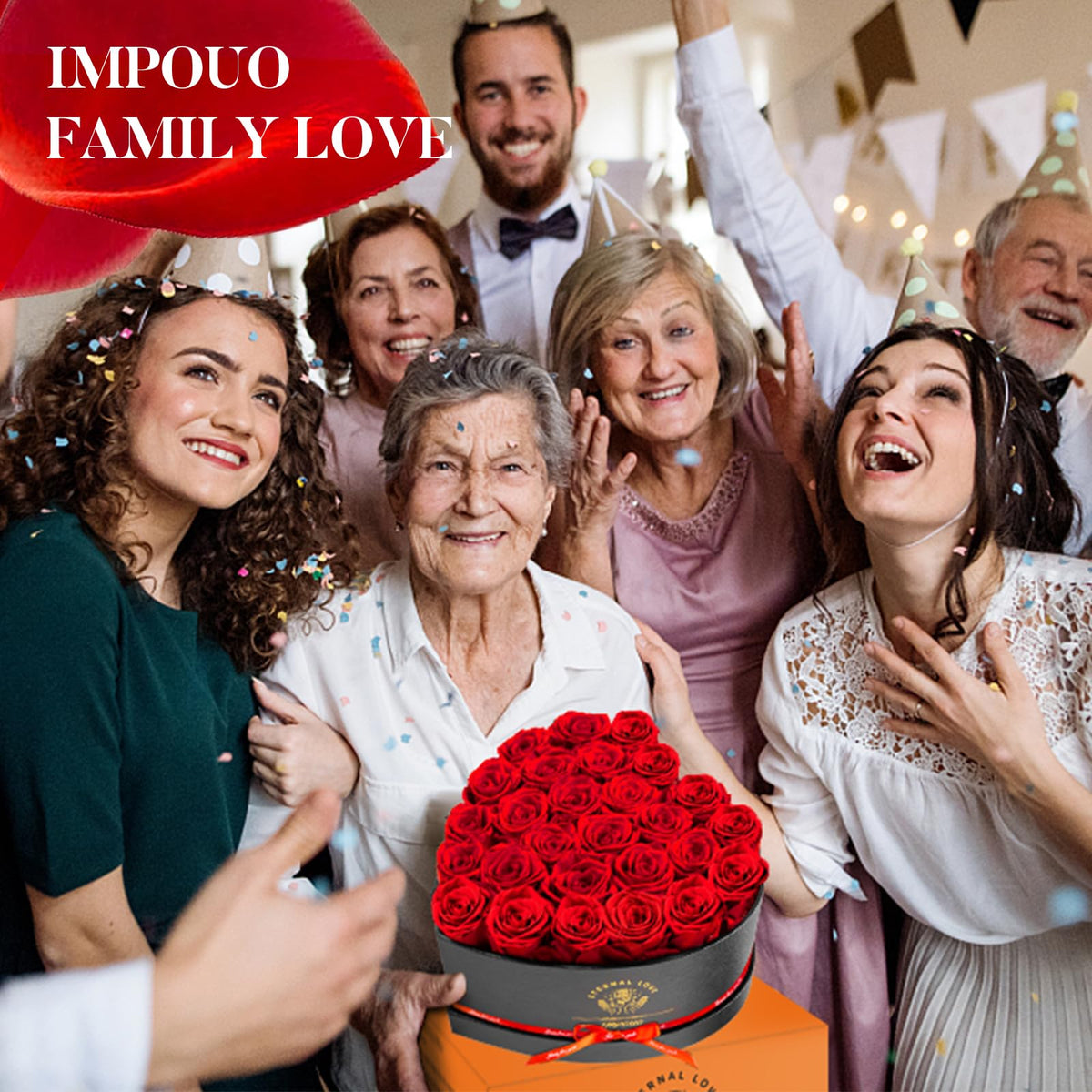 Impouo heart box close-up emphasizes premium presentation and gift-ready allure.