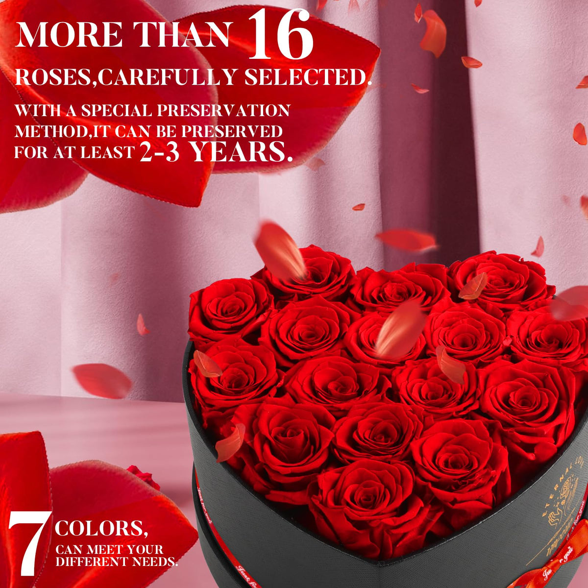 Impouo pink preserved rose display for romantic mood and gift-ready presentation