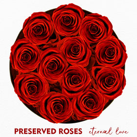 Impouo preserved roses close-up, showcasing texture and color that mimics fresh blooms