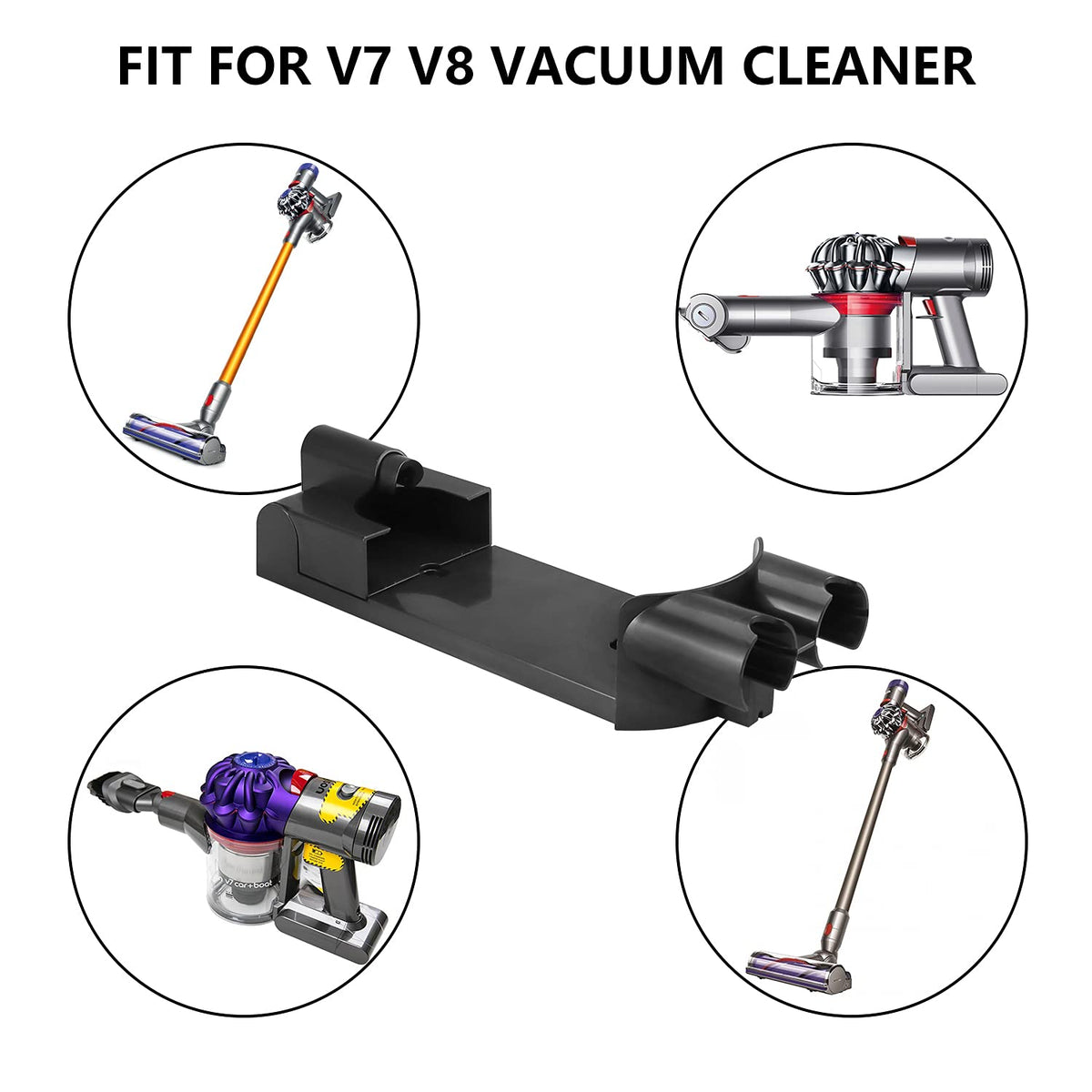Improvedhand wall bracket holds attachments in one tidy organizer.