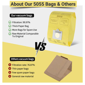 Improvedhand bag dimensions label reveals size: 8.1 x 4.7 x 17.8 in