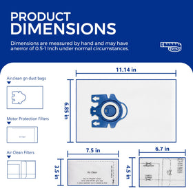 Improvedhand easy-install vacuum bags simplify replacement and reduce downtime.