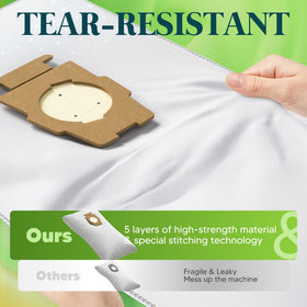Improvedhand easy-installation graphic for tool-free bag replacement