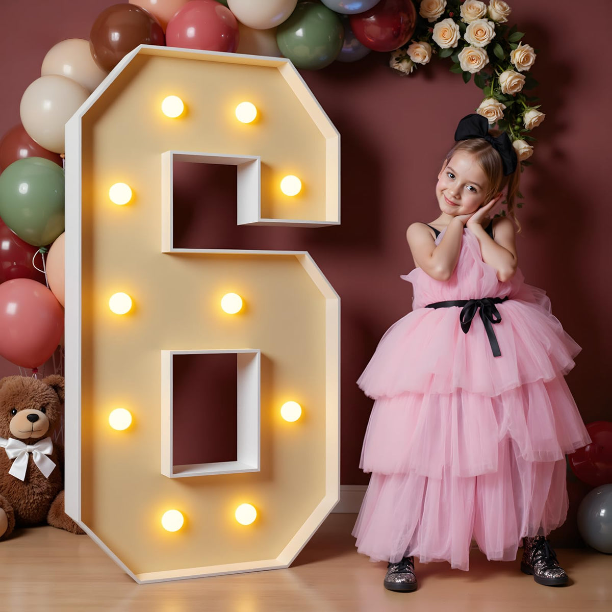 Imprsv 4ft marquee numbers pre-cut foam board for easy backdrop setup