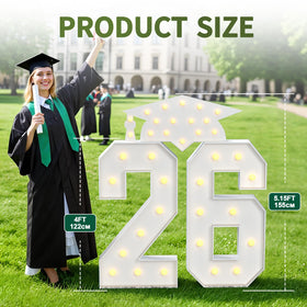 Imprsv back-support design keeps the 26 marquee numbers steady during celebrations.