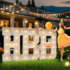 Imprsv foam-board letters provide sturdy, reusable decor.