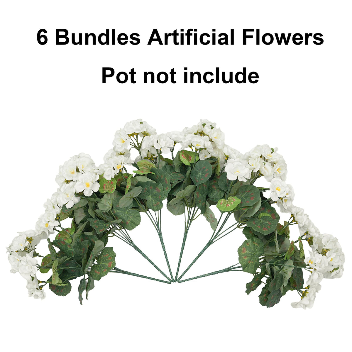 INSPRING fake geraniums balcony planter arrangement for outdoor spaces